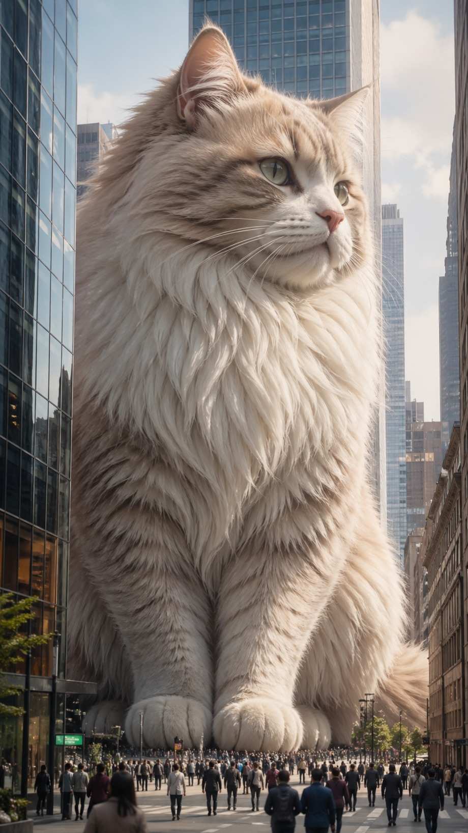 Giant cat city panic